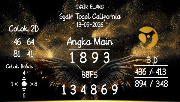SYAIR ELANG - Syair Togel California