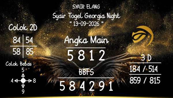 SYAIR ELANG - Syair Togel Georgia Night