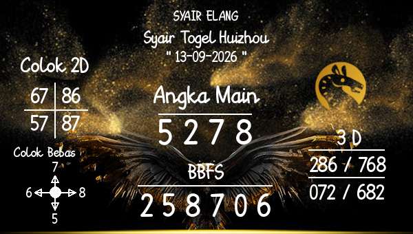 SYAIR ELANG - Syair Togel Huizhou