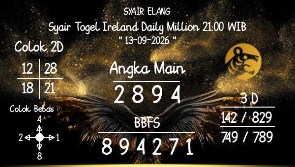 SYAIR ELANG - Syair Togel Ireland Daily Million 21:00 WIB