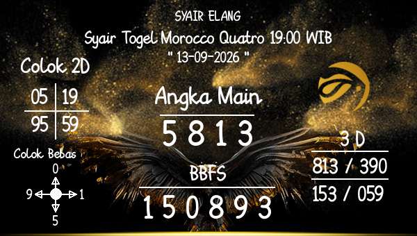 SYAIR ELANG - Syair Togel Morocco Quatro 19:00 WIB