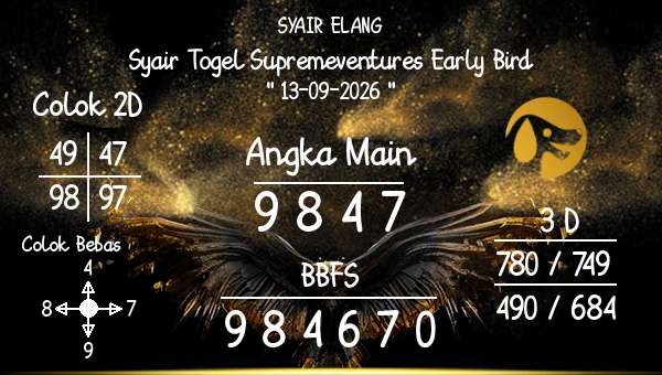 SYAIR ELANG - Syair Togel Supremeventures Early Bird