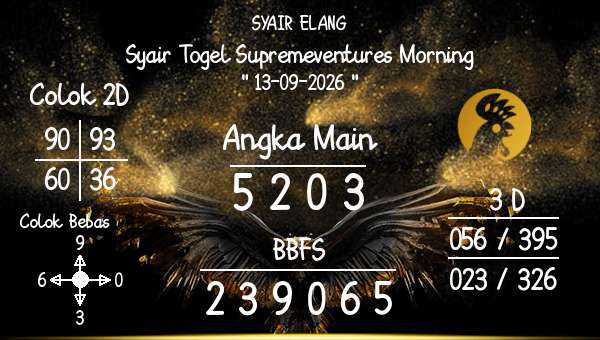 SYAIR ELANG - Syair Togel Supremeventures Morning