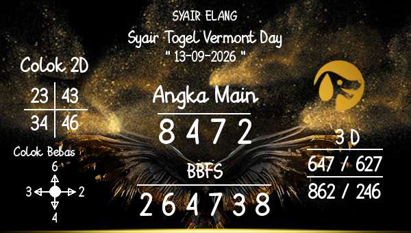 SYAIR ELANG - Syair Togel Vermont Day