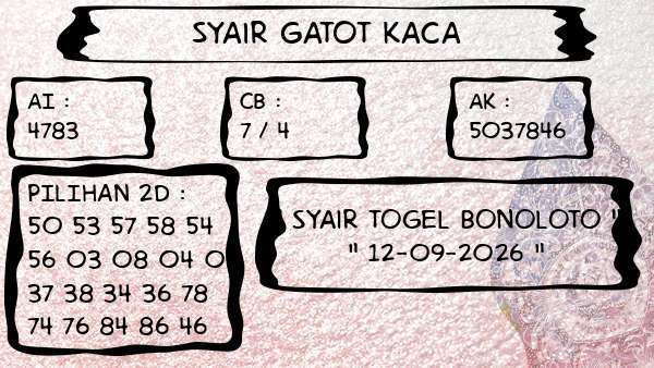Syair Gatot Kaca - Syair Togel Bonoloto