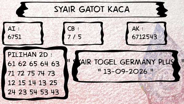 Syair Gatot Kaca - Syair Togel Germany Plus5