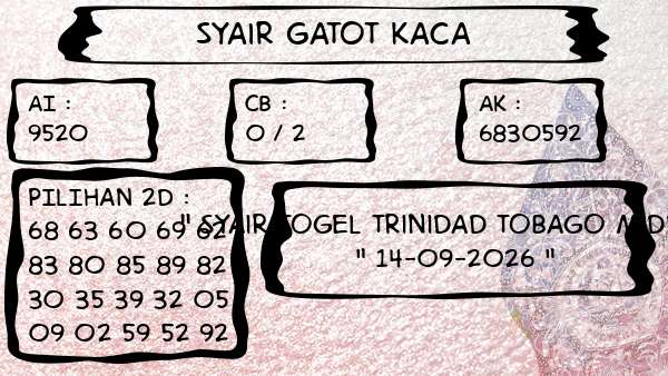 Syair Gatot Kaca - Syair Togel Trinidad Tobago Midday
