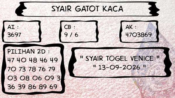 Syair Gatot Kaca - Syair Togel Venice