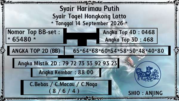 Syair Harimau Putih - Syair Togel Hongkong Lotto