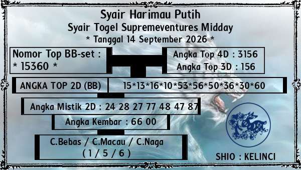 Syair Harimau Putih - Syair Togel Supremeventures Midday