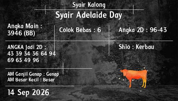 Syair Kalong - Syair Adelaide Day