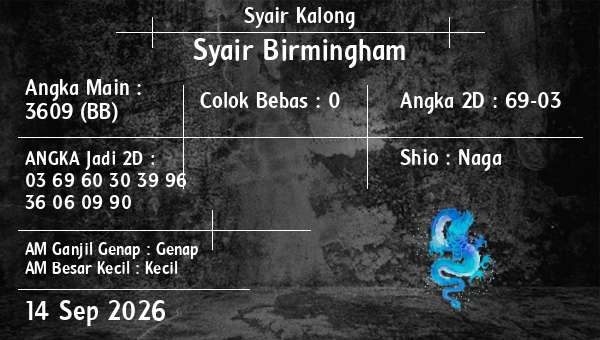 Syair Kalong - Syair Birmingham