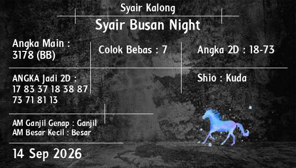 Syair Kalong - Syair Busan Night