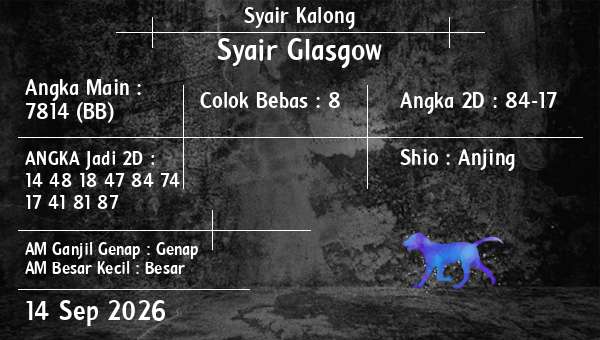 Syair Kalong - Syair Glasgow