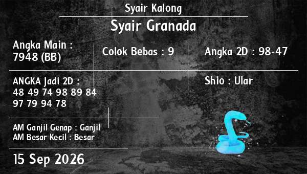 Syair Kalong - Syair Granada