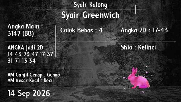 Syair Kalong - Syair Greenwich
