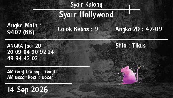 Syair Kalong - Syair Hollywood