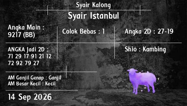 Syair Kalong - Syair Istanbul