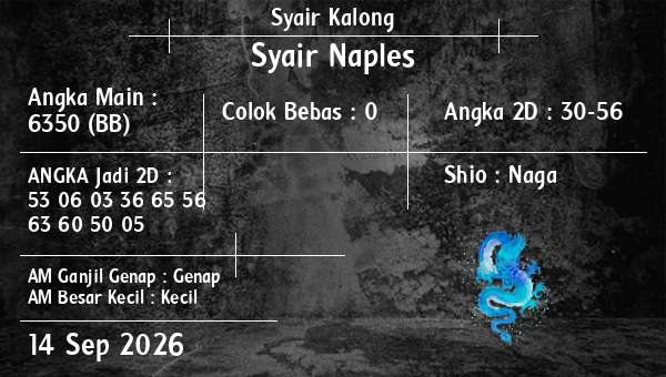 Syair Kalong - Syair Naples
