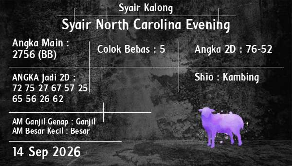 Syair Kalong - Syair North Carolina Evening
