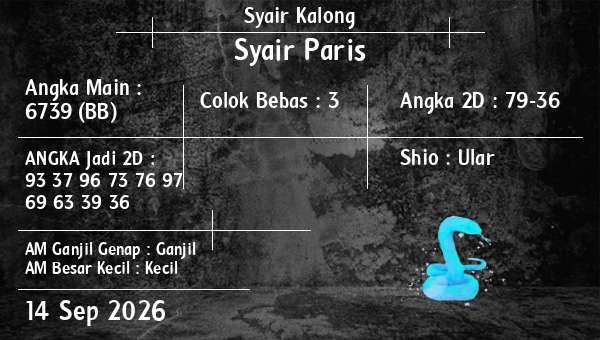 Syair Kalong - Syair Paris