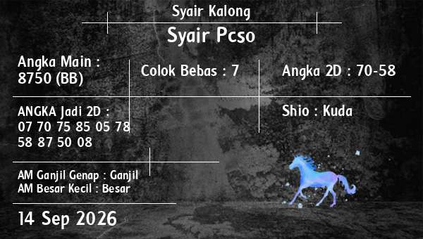 Syair Kalong - Syair Pcso
