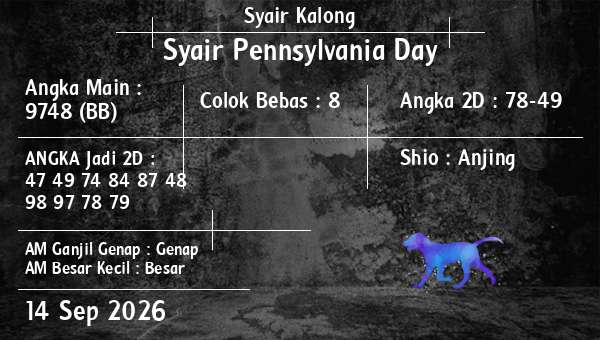 Syair Kalong - Syair Pennsylvania Day