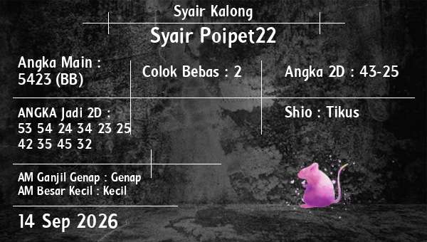 Syair Kalong - Syair Poipet22