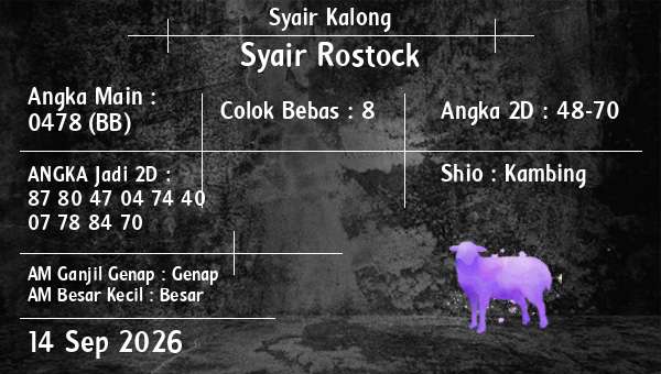 Syair Kalong - Syair Rostock