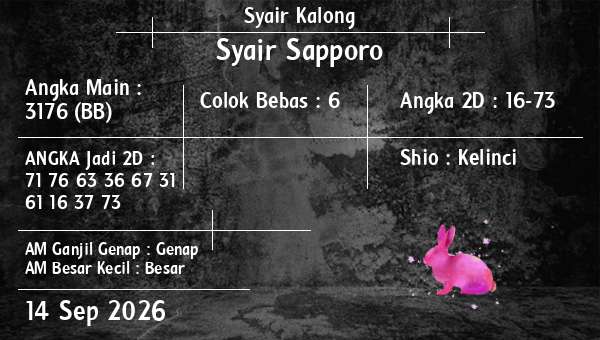 Syair Kalong - Syair Sapporo