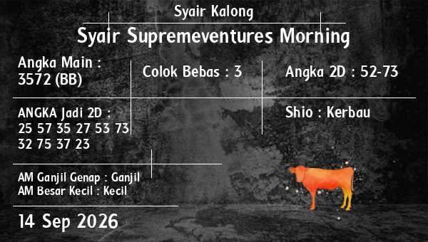 Syair Kalong - Syair Supremeventures Morning