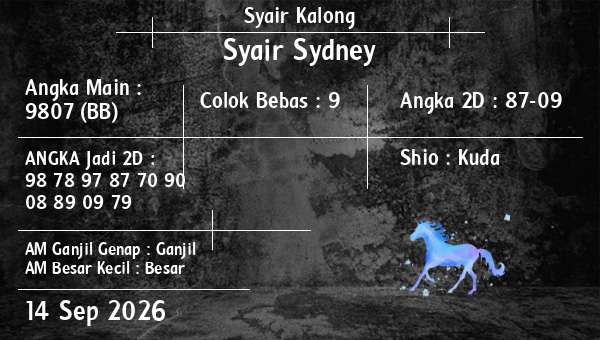 Syair Kalong - Syair Sydney