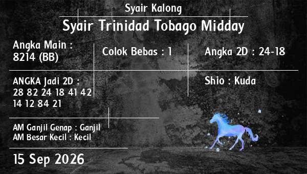 Syair Kalong - Syair Trinidad Tobago Midday