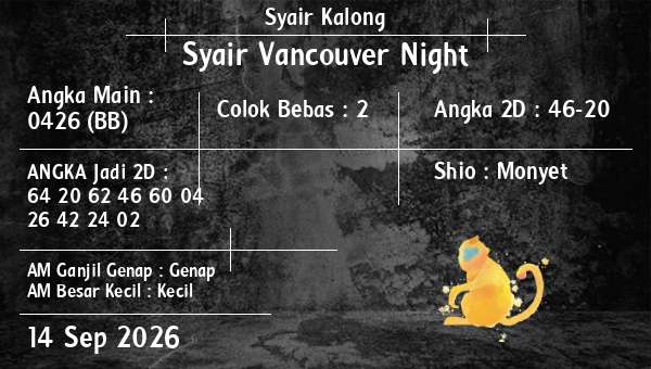 Syair Kalong - Syair Vancouver Night