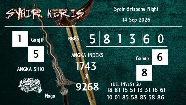  - Syair Brisbane Night