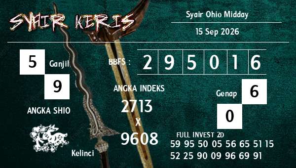 - Syair Ohio Midday