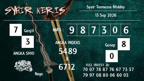 - Syair Tennesse Midday