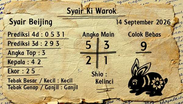 Syair Ki Warok - Syair Beijing