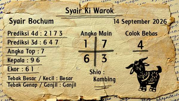 Syair Ki Warok - Syair Bochum