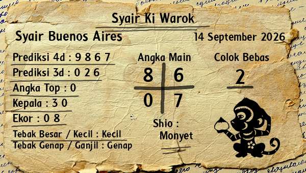 Syair Ki Warok - Syair Buenos Aires