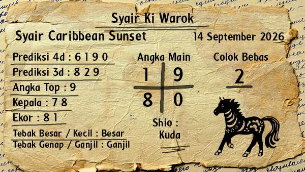 Syair Ki Warok - Syair Caribbean Sunset