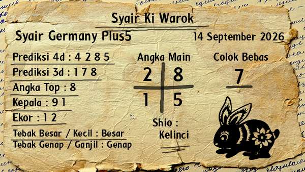 Syair Ki Warok - Syair Germany Plus5