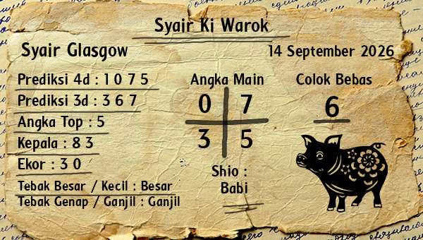Syair Ki Warok - Syair Glasgow