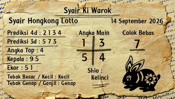 Syair Ki Warok - Syair Hongkong Lotto