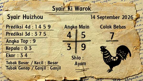 Syair Ki Warok - Syair Huizhou