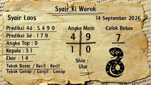 Syair Ki Warok - Syair Laos