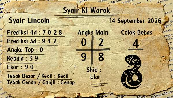 Syair Ki Warok - Syair Lincoln