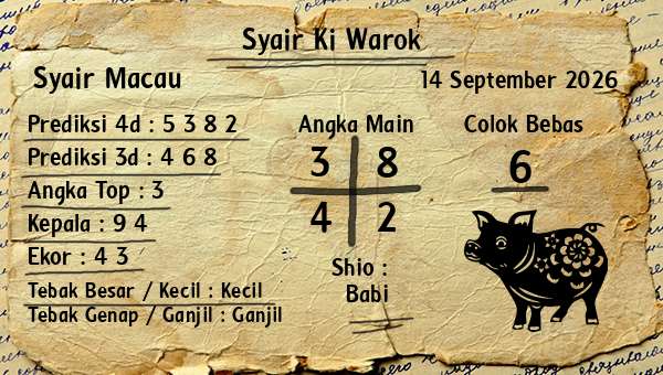 Syair Ki Warok - Syair Macau