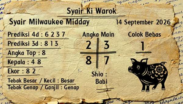 Syair Ki Warok - Syair Milwaukee Midday