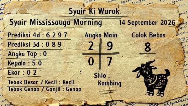 Syair Ki Warok - Syair Mississauga Morning